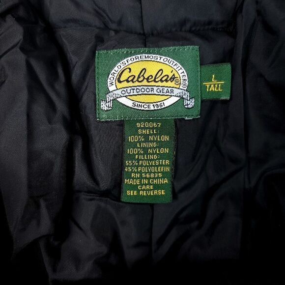 Cabelas Gore-Tex Black Snow Bibs Overalls Mens Large Tall Black Nylon Outdoors - Picture 5 of 8